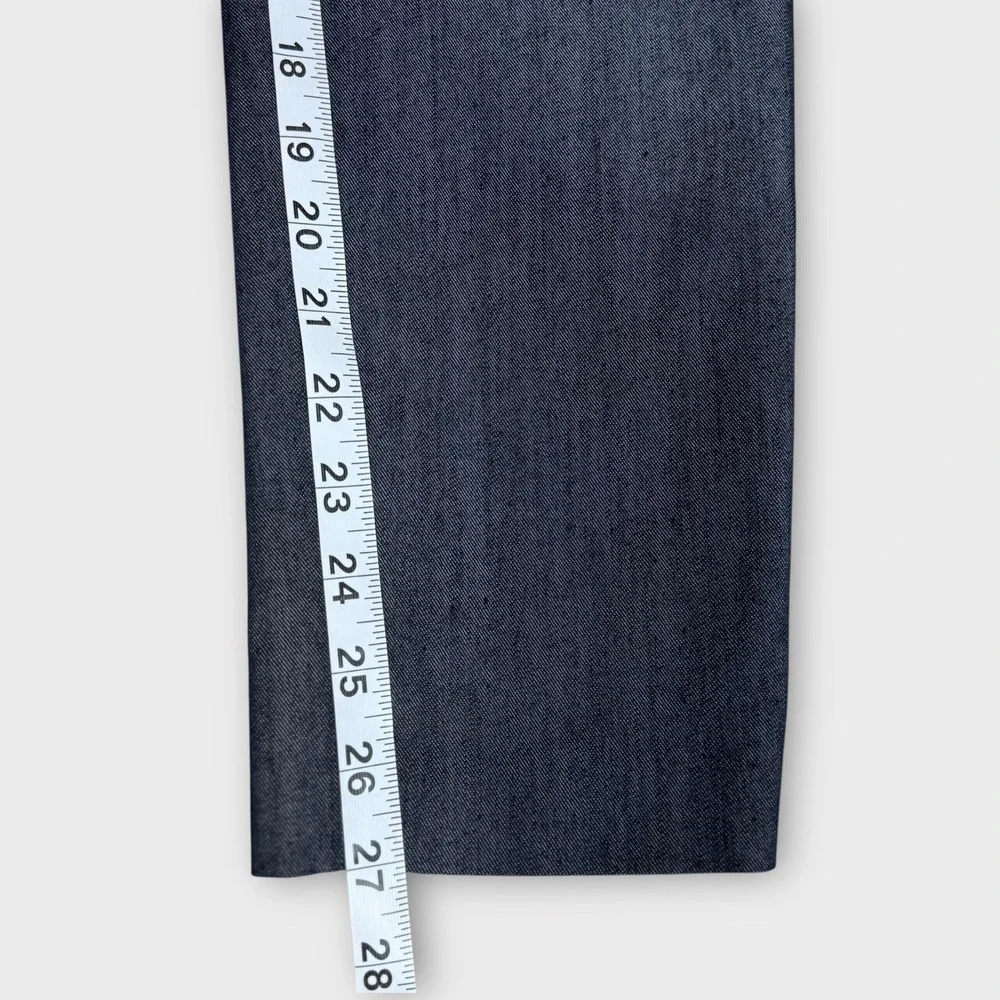 ST. JOHN Women's‎ Blue Chambray Pull On Knit Pants Size Medium 32x27 Lightweight